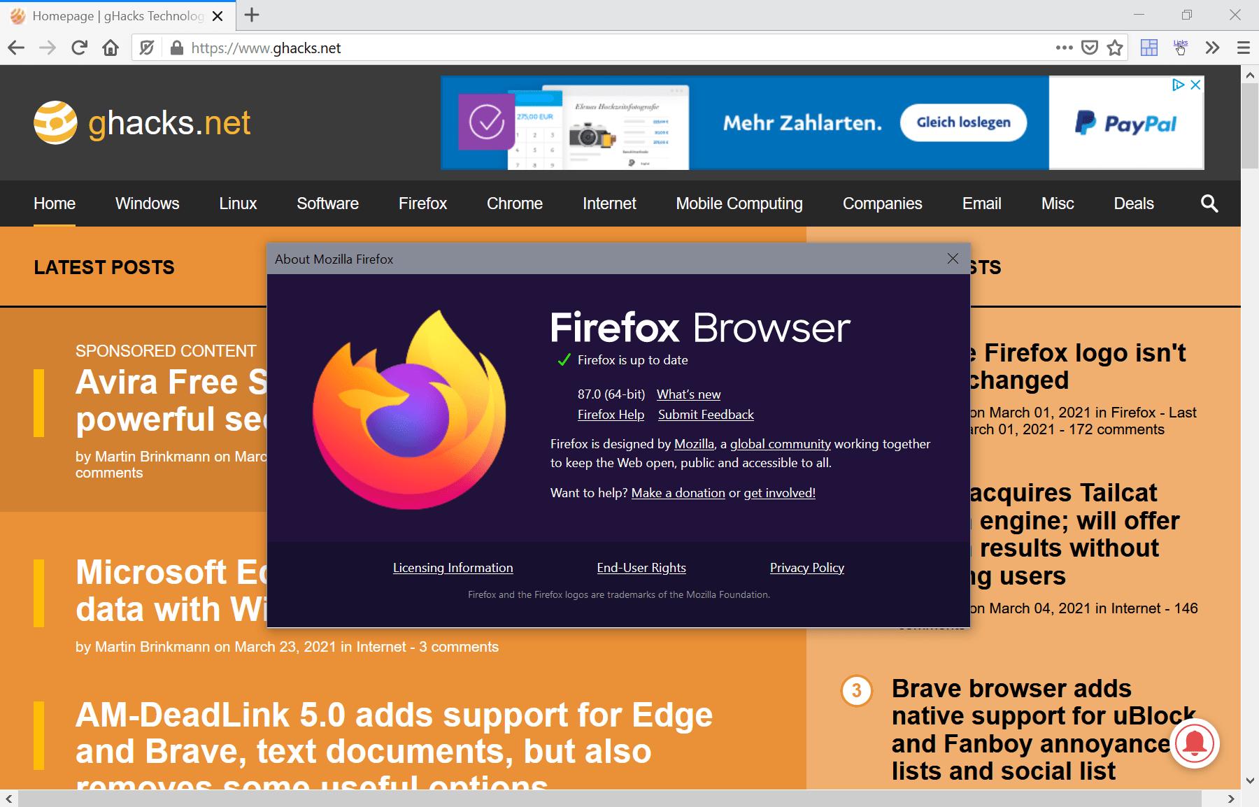 Firefox 87 火狐瀏覽器將默認(rèn)移除 HTTP 反向鏈接