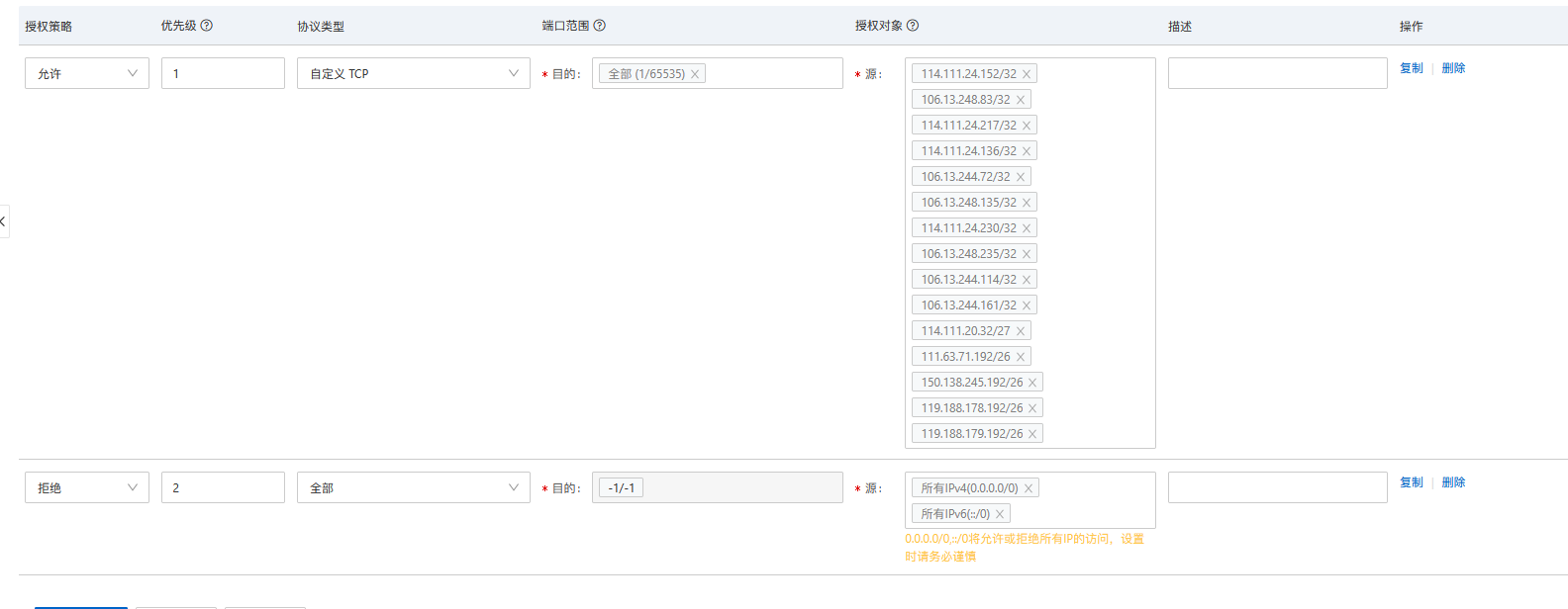 設(shè)置阿里云安全組只允許高防CDN IP進(jìn)入插圖4 設(shè)置阿里云安全組只允許高防CDN IP進(jìn)入插圖4